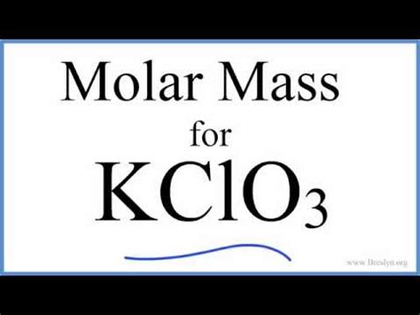5 Ways KClO3 Molar Mass