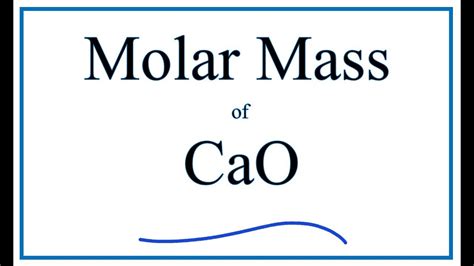 Molar Mass of CaO Explained