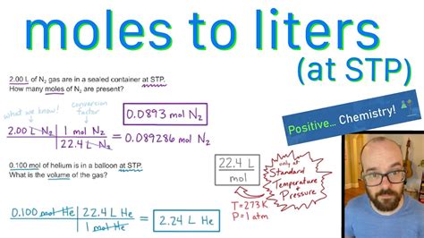 Moles To Liters At Stp How To Convert Positive Chemis Vrogue Co