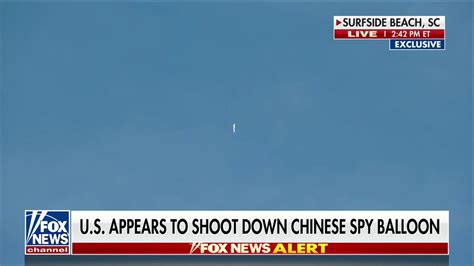 Moment Chinese Amp 39 Spy Balloon Amp 39 Is Shot Down World News Sky News