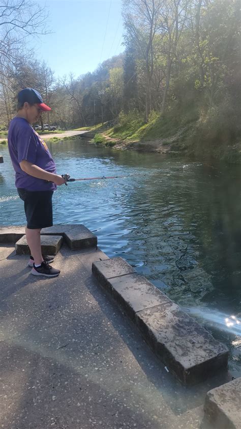 Monett Client Sara Enjoying The Beautiful Spring Weather Fishing