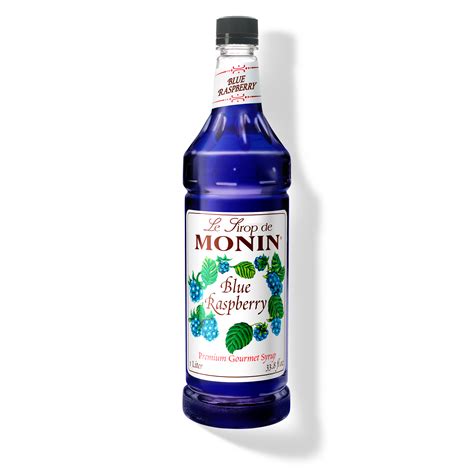 Monin Blue Raspberry Syrup 1 Liter Plastic Bottle