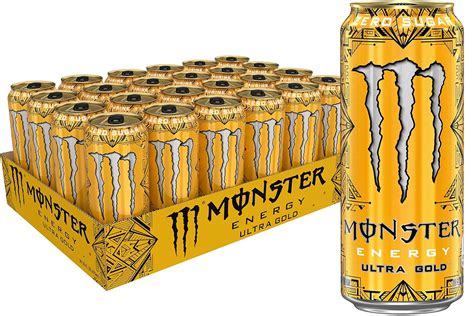 Monster Energy Ultra Gold Sugar Free Energy Drink 16 Ounce Pack Of