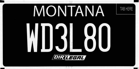 Montana Custom Plate Add On Service Dirt Legal Montana Custom Plate Add On Service Dirt Legal