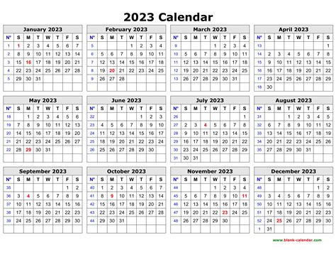 Monthly Calendar Template For 2023 Year 2023 Calendar Monthly