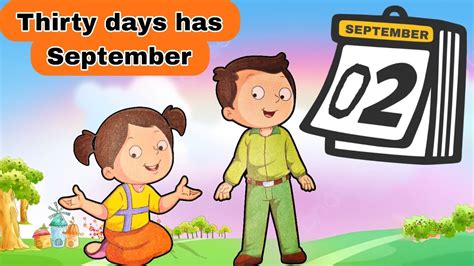 Months Of The Year Chant Thirty Days Has September And Learn Along Video