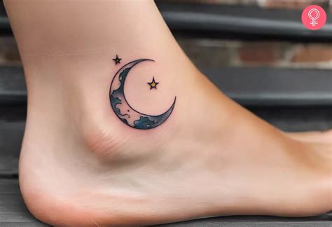 Moon With Stars Tattoo Designs