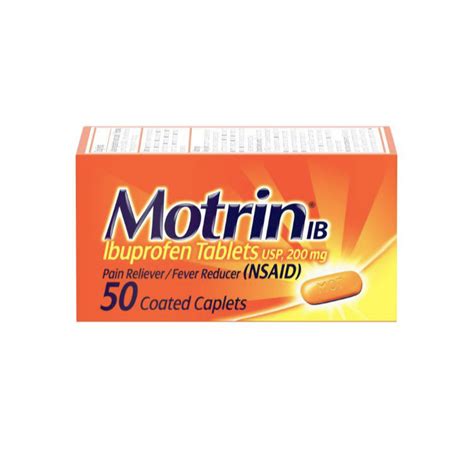 Motrin Ib Fast Acting Ibuprofen 200Mg Tablets For Pain Fever Relief 100 Ct Smith S Food And Drug