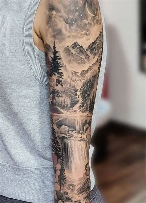 Mountain Sleeve Tattoo