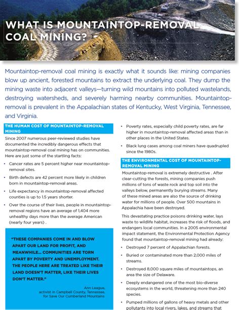 Mountain Top Removal Sierra Club