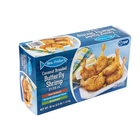 Mrs Friday S Coconut Breaded Bfly Shrimp 2 5 Pound Each 4 Per Case