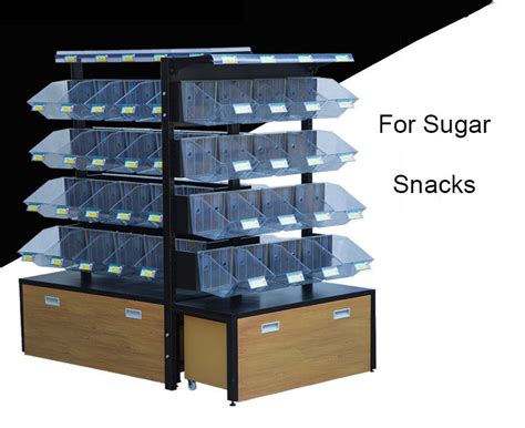 Multi Level Candy Display Case Convenience Store Candy Racks With 20 Acrylic Boxes