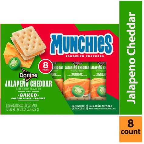 Munchies Doritos Jalapeno Cheddar Cheese Sandwich Crackers 1 38 Oz 8