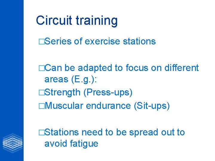 Muscular Endurance Circuit Training Video Youtube