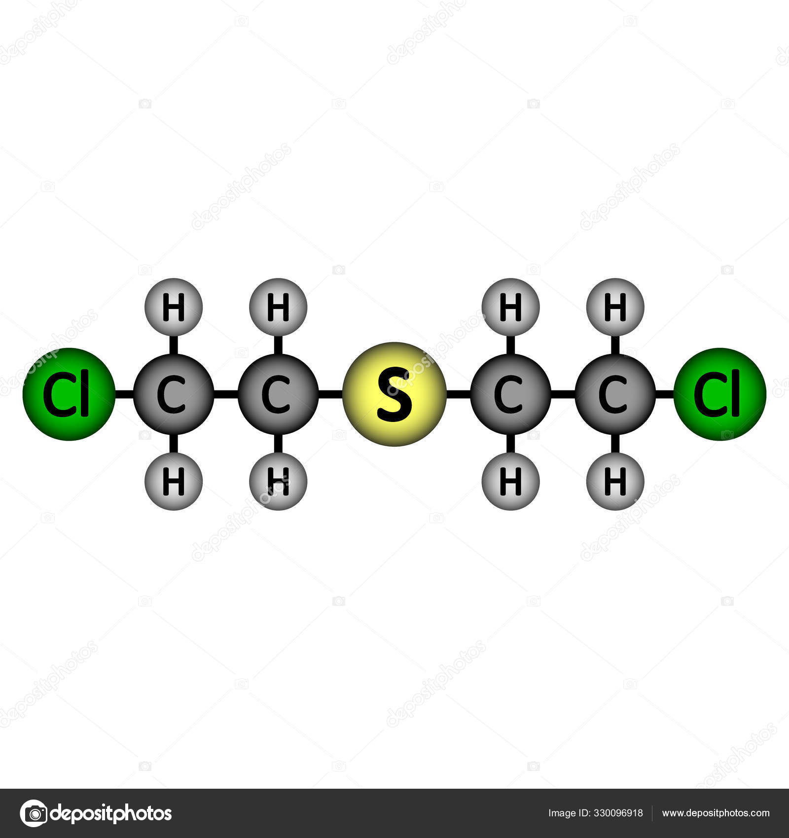 Mustard Gas Molecule Icon Stock Illustration Illustration Of Formula