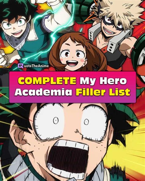 My Hero Academia Filler List
