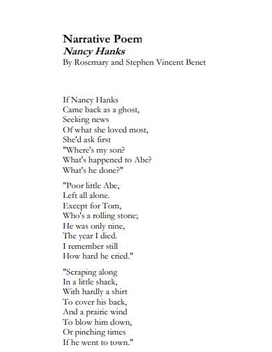 Narrative Poem Examples For 5Th Grade Sitedoct Org