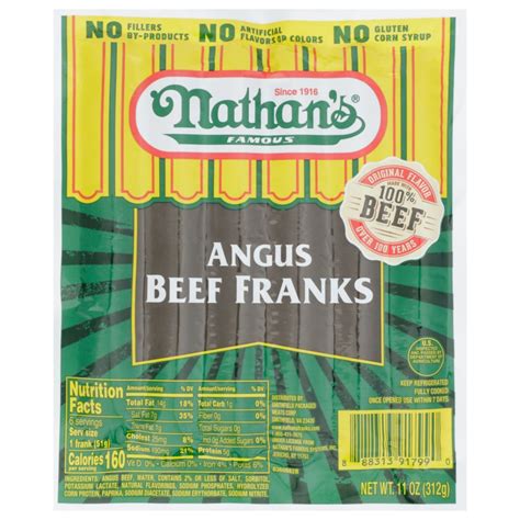 Nathan Amp 39 S Famous Angus Beef Hot Dog Franks 11 Oz Fry S Food Stores Nathan Amp 39 S Famous Angus Beef Hot Dog Franks 11 Oz Fry S Food Stores
