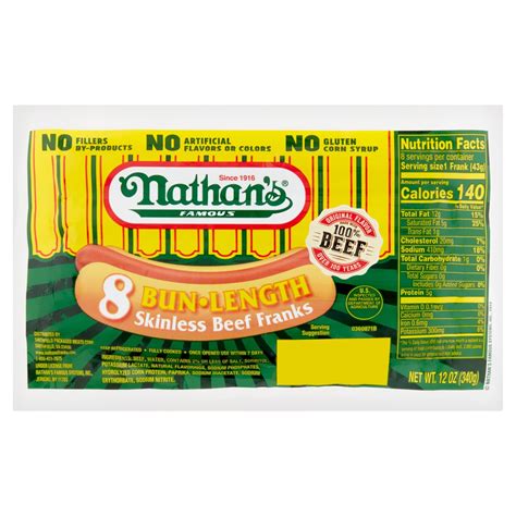 Nathan Amp 39 S Skinless All Beef Franks Bun Length Hot Dogs Publix Super Nathan Amp 39 S Skinless All Beef Franks Bun Length Hot Dogs Publix Super