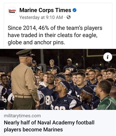 Nearly Half Of Naval Academy Football Players Become Marines Nearly Half Of Naval Academy Football Players Become Marines