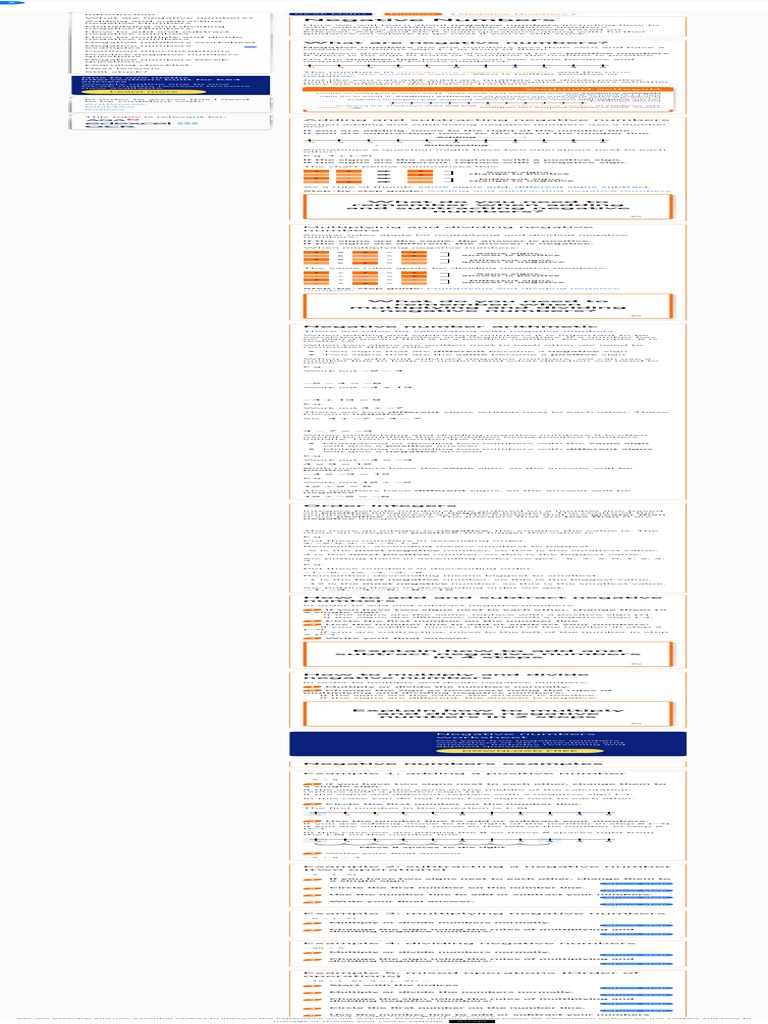 Negative Numbers Gcse Maths Steps Examples Worksheet