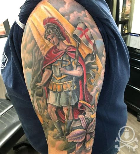 Neo Traditional Amp Quot Saint Florian Firefighter Battling Amp Quot Tattoo