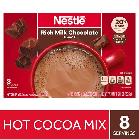 Nestle Hot Cocoa Zero 0G Added Sugar Rich Milk Chocolate Flavored Mix Powder For Hot Chocolate Envelopes 8 Count 8 Ct Delivery Or Pickup Near Me Instacart
