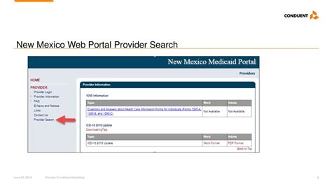 New Mexico Medicaid Web Portal Provider Search