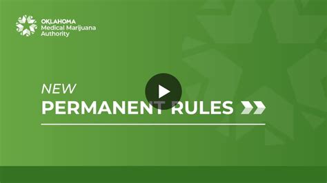 New Permanent Rules July 25 2024 Oklahoma Medical Marijuana Authority