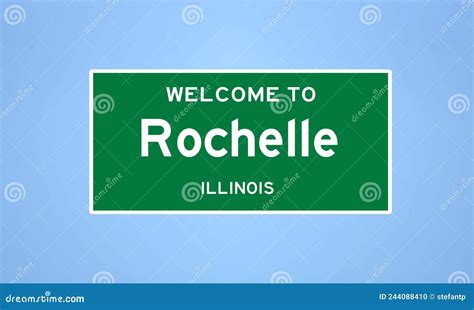 New Rochelle New York City Limit Sign Town Sign From The Usa Stock