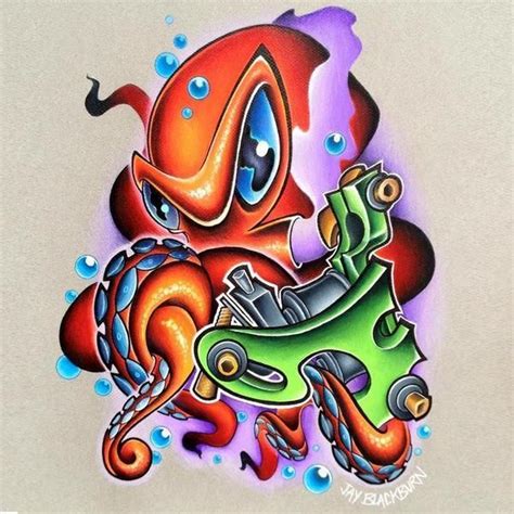 New School Octopus Tattoo Designs