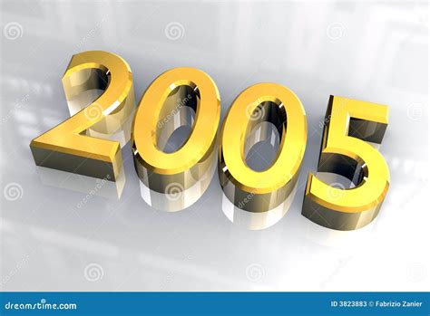 New Year 2005 In Glass 3D Stock Photos Image 3358963