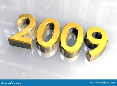 New Year 2009 In Gold 3D Stock Illustration Illustration Of Festival