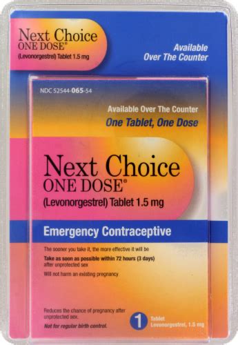 Next Choice 1 5Mg One Dose Emergency Contraceptive Tablet 1 Ct Qfc