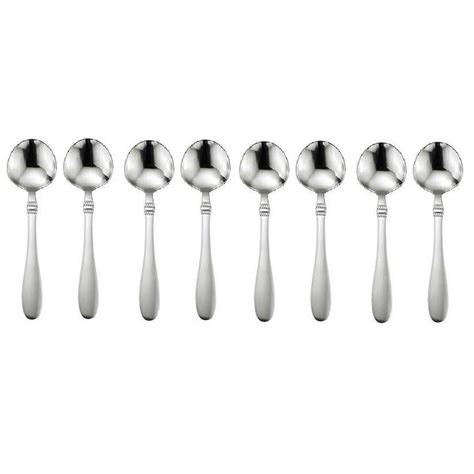 Next Day Gourmet Balustrade Set Of 8 Round Bowl Soup Spoons Same As