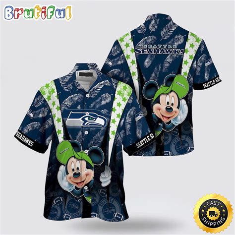 Nfl Seattle Seahawks Hawaiian Shirt Mickey Mouse Ball Nfl Seattle Seahawks Hawaiian Shirt Mickey Mouse Ball