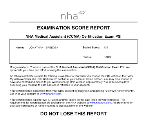 Nha Medical Assistant Ccma Certification Mcqs All Past Tests