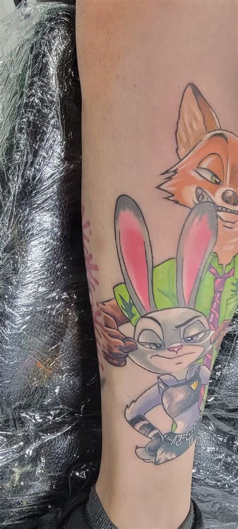 Nick And Judy Done By Josh At Double Cross Tattoo Florida R Furry