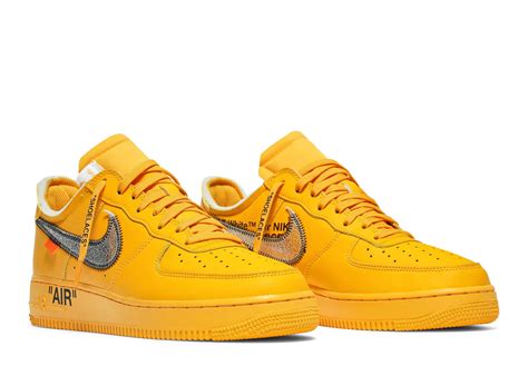 Nike Air Force 1 Low Off White Ica University Gold 4 5Y