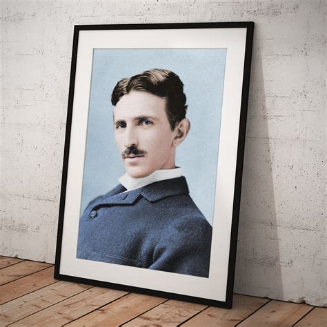 Nikola Tesla Colorized Photo Art Print