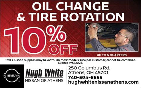 Nissan Service Coupons In Athens Oh Filters Oil Tires
