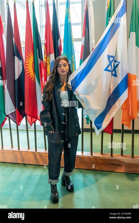 Noa Kirel Poses After Standing With Israel Event Organized By Permanent Mission Of Israel At Un Headquarters In New York On October 13 2023 Stock Photo Alamy