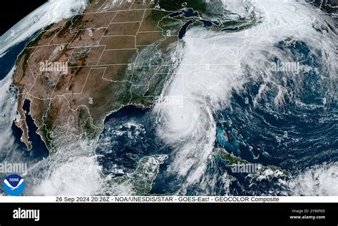 Noaa Satellite Image Of Hurricane Helene As A Category 4 Monster Storm