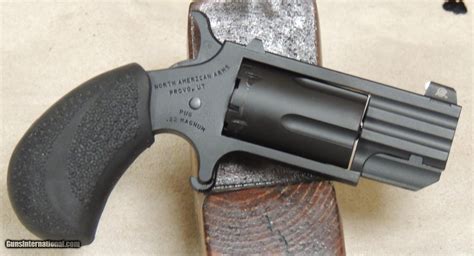North American Arms Pug Shadow 22 Long Rifle 22 Magnum 22 Wmr Revolver Naapugpvdc 5 Rounds 1 Barrel Rubber Grips Blue Black 3 Dot Sights