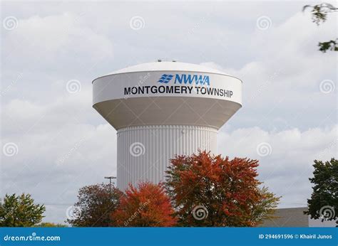 North Wales Pennsylvania U S October 21 2023 The Water Tower Of Nwwa Montgomery Township With The Fall Foliage Editorial Image Image Of Water Tree 294564760