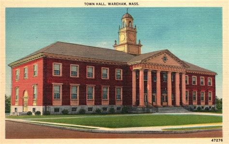 Norwood Town Hall In Norwood Massachusetts United States Massachusetts Other Postcard Hippostcard