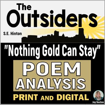 Nothing Gold Can Stay The Outsiders Analysis Examine Robert Frost S