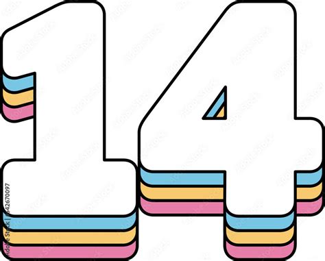 Number 14 Stock Illustration Adobe Stock Number 14 Stock Illustration Adobe Stock