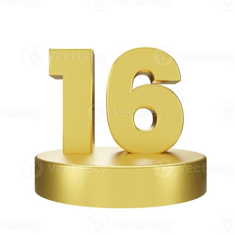 Number 16 On The Golden Podium 22285657 Png Number 16 On The Golden Podium 22285657 Png