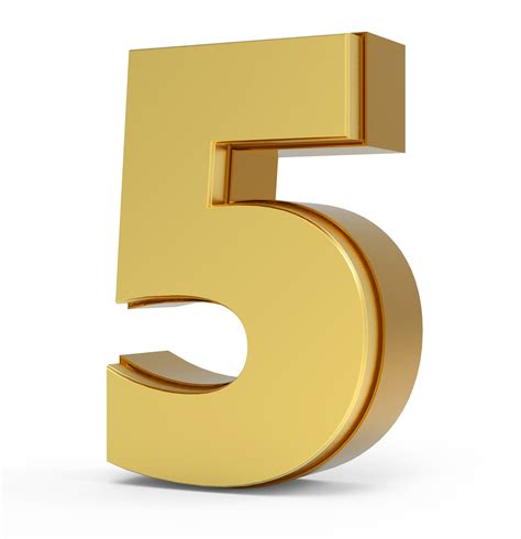 Number 5 Gold 8880285 Png Number 5 Gold 8880285 Png